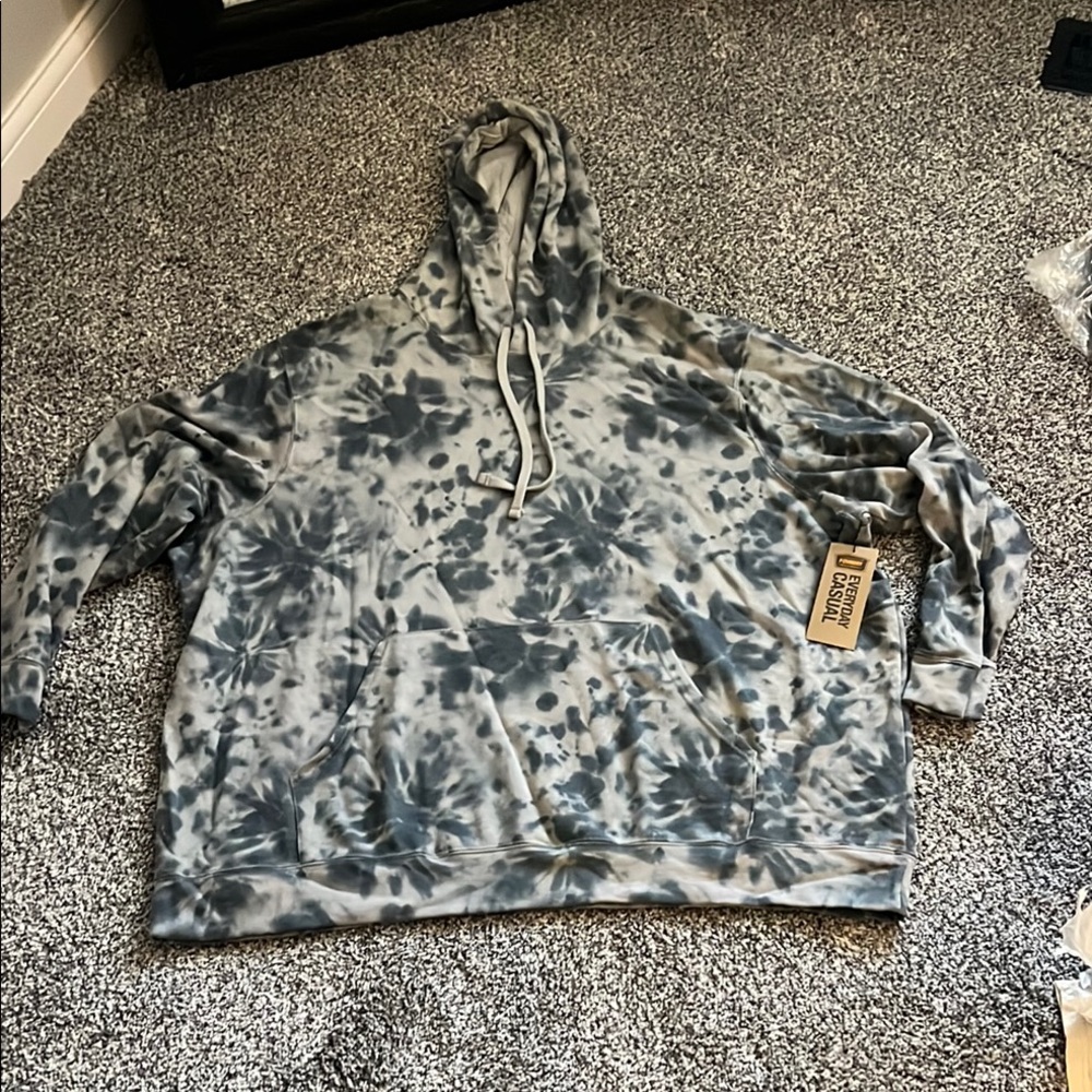 Foundry 4XL Gray Tie-Dye Hoodie NWT